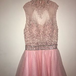 Blush Pink Short Prom Dress